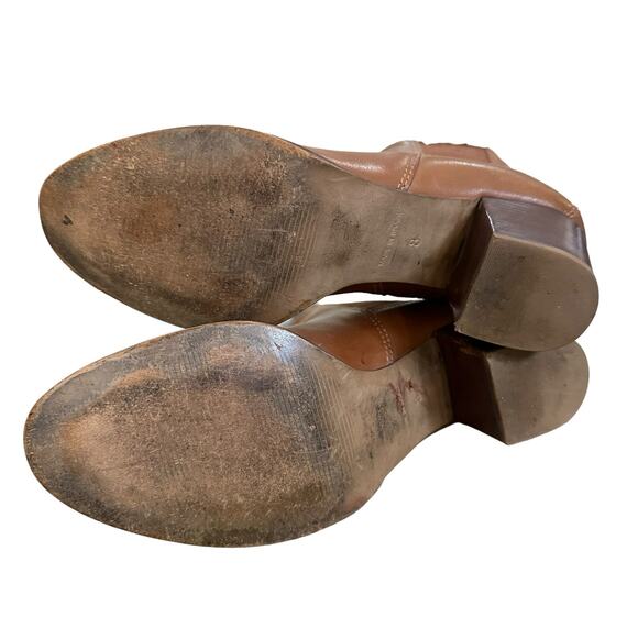 Madewell The Regan leather Chelsea boot size 8 in brown pull on size gored - Picture 9 of 11